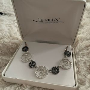 Beautiful necklace handcrafted with Swarovski marcasite